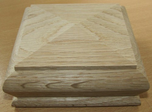 Stair newel post cap pyramid - post,