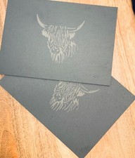 Highland Cow Engraved Linea