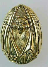 Gold Plated Bat Match Safe