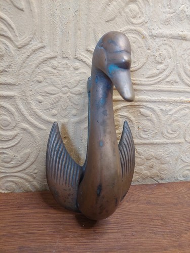 Vintage reclaimed brass swan - reclaimed,