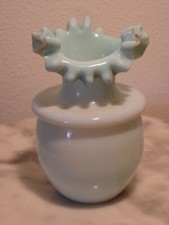 Victorian Art Glass Vase White