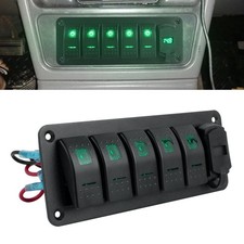 5 Gang 12V LED Green Light