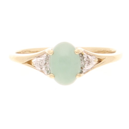 9carat yellow gold - 9carat, jade