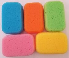 3 x Rectangular Bath Sponges - Bath, Shower, Clean - Colour Choice: