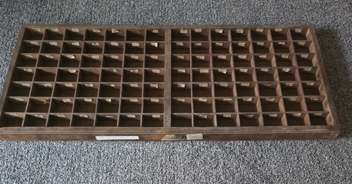 Old wooden letterpress type - letterpress,