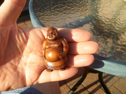 Hand carved netsuke fat - hand,