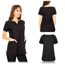SIDE POCKET SPA BEAUTY HAIRDRESSING NAIL SALON MASSAGE THERAPIST TUNIC UNIFORM