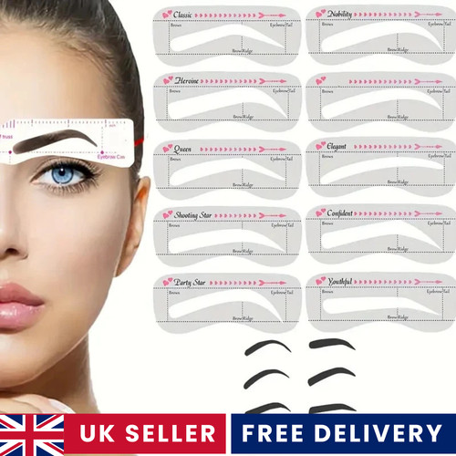 10x eyebrow stencils shaper - eyebrow,