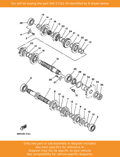Yamaha gear 6th pinion - yamaha, (27t)