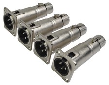 Through Panel Connector Male Panel to Female Rear Pack of 4