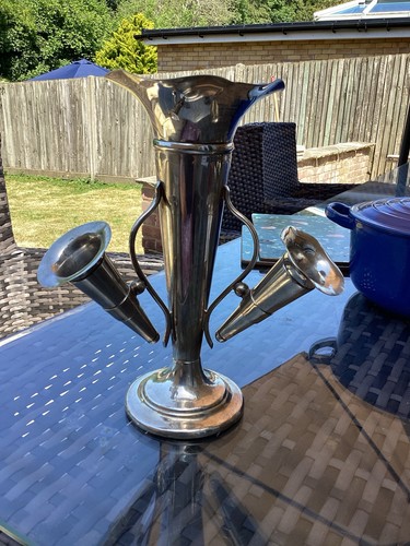 Silver plated epergne - silver, vase