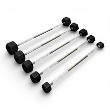 Hex Rubber Fixed Barbell 10kg