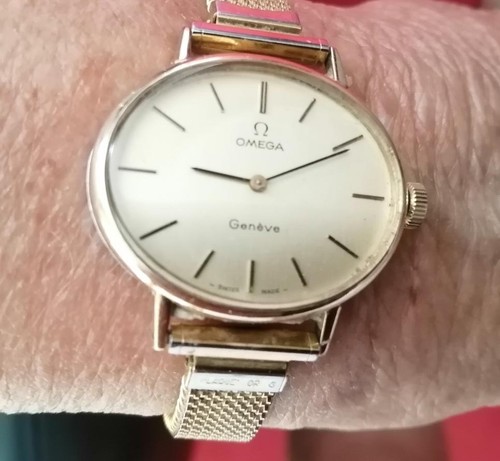 Ladies gold plated omega watch - gold,