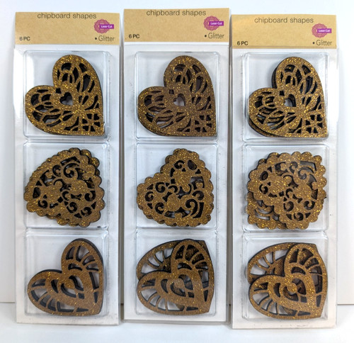 Valentine gold glitter - 18,