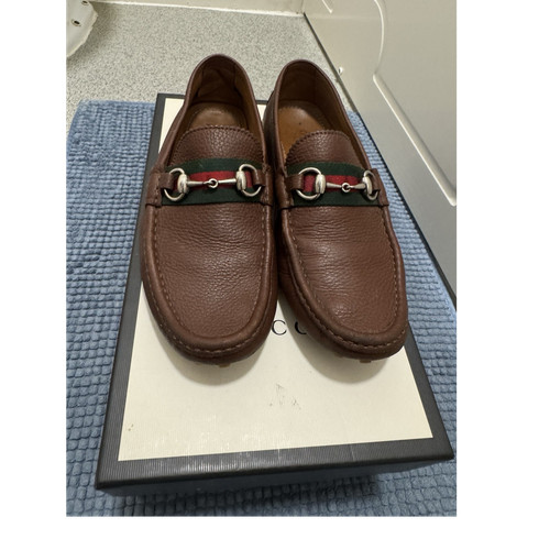 Gucci brown leather horsebit - leather,
