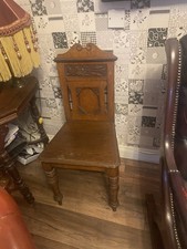 Antique Solid Oak Wooden Hall