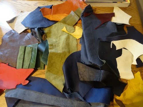 Leather scraps - leather,