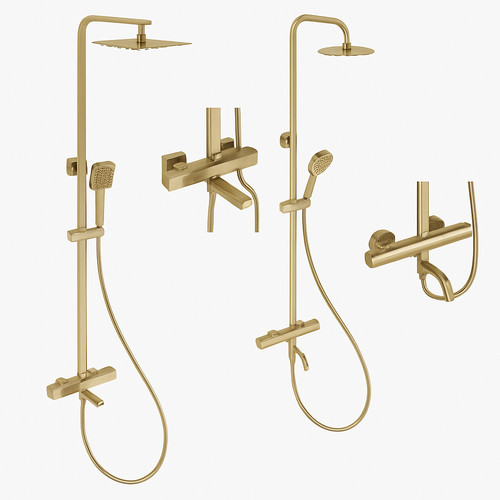 Brushed brass thermostatic - brass,