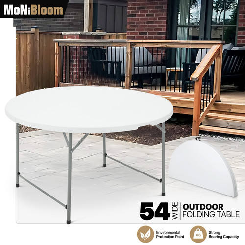 White ft round - white, folding