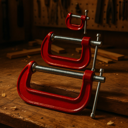 Mini clamps 3pcs set wood - g,