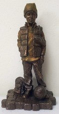 Genesis Heredities Bronze Figurine Ireland OFF TO THE GAME Boy Soccer Sports