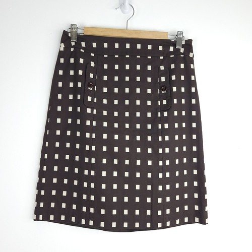 Ann taylor brown white square - white,