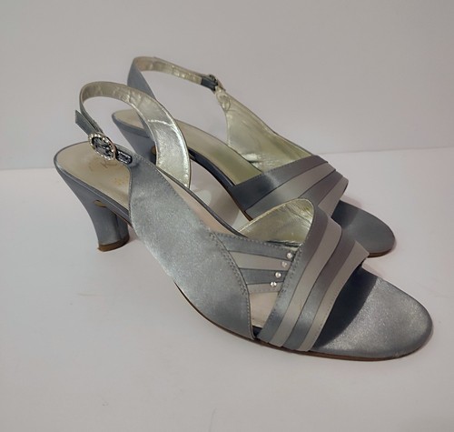 Shoes silver heels size 6 - shoes,