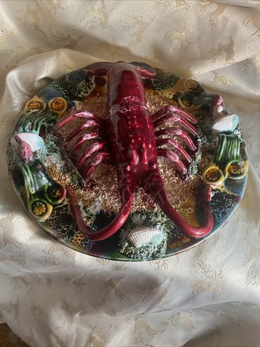 Antique majolica lobster - antique,