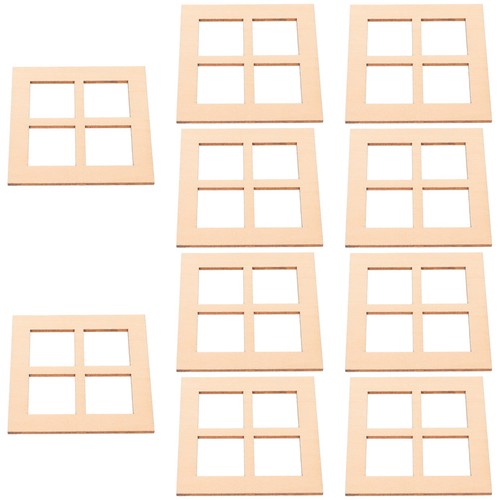 10pcs beige miniature wooden - beige,