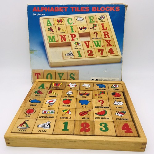 Vintage alphabet wooden - alphabet,