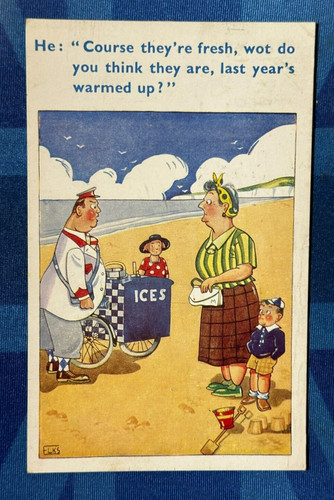 Vintage comic postcard 1952 - vintage,