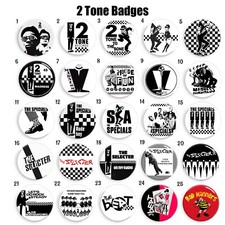 2 Tone Badges 25mm
