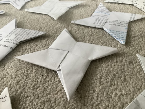 Paper ninja stars origami - paper,