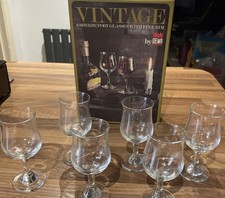 Dema Vintage Sherry/Port Glasses with Fine Rim, Set of 6 in box 