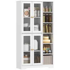 HOMCOM 172 cm Tall Kitchen Cupboard, Pantry Storage Cabinet, White