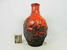 Beautiful Red 70's Design Roth / Marei "Fat Lava" Ceramic Vase 4100 22 cm