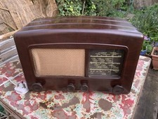 Vintage Art Deco Bakelite 1940s English Radio. Restored. Works as it should.