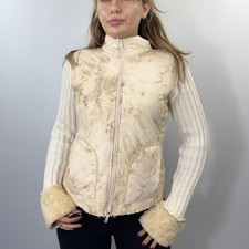 Y2K Cream Faux Suede Shearling