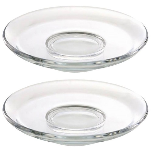 2pcs clear glass cup mats - clear,