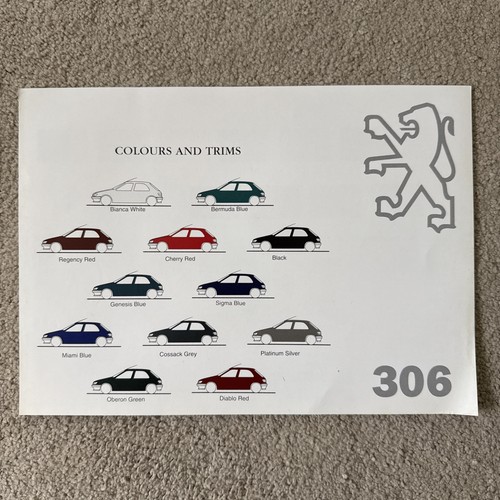 Peugeot 306 colour and trim - 306,