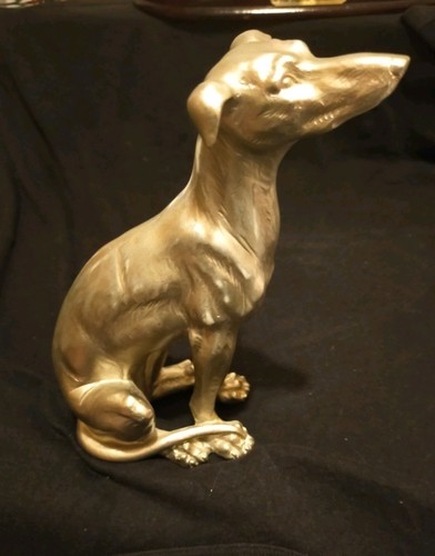 Ceramic dog statue sitting - dog,