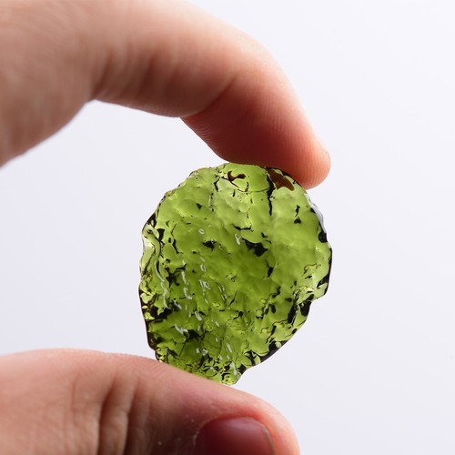 Stone moldavite crystal - moldavite,
