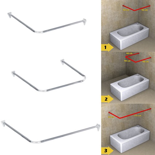 Shower curtain rod l - curtain,