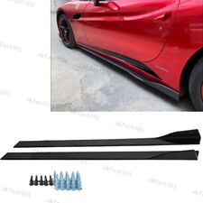 78.7" Gloss Black For Vauxhall Corsa VXR Side Skirts Extension Rocker Panel
