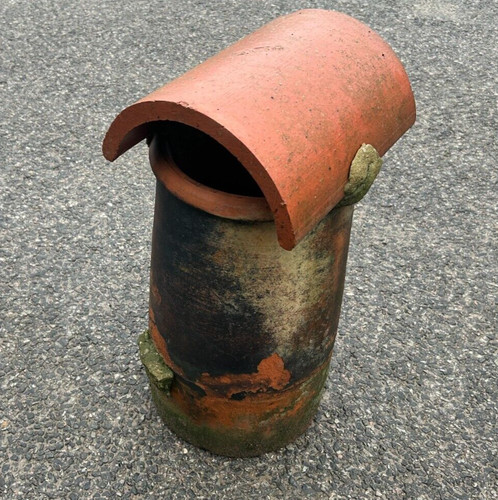 Reclaimed chimney pot with - pot,