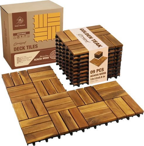 Wood interlocking deck tiles - interlocking,