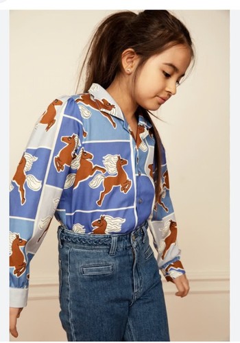 Mini rodini horses woven - woven, shirt
