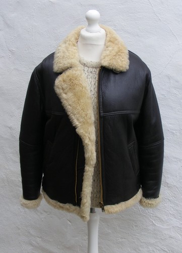 Vtg brown sheepskin - , leather