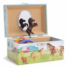 Jewelkeeper Girl's Musical Jewellery Storage Box with Spinning Horse