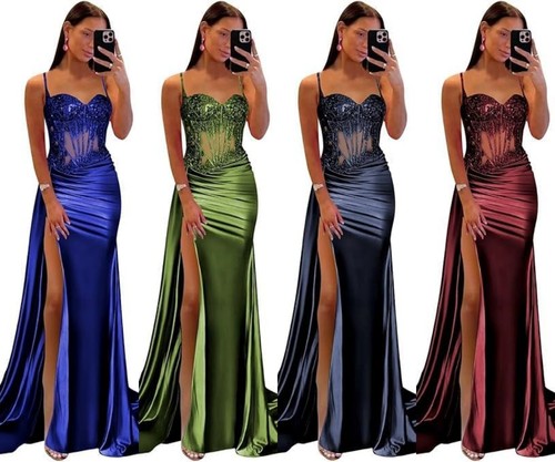 Satin prom dresses - satin,